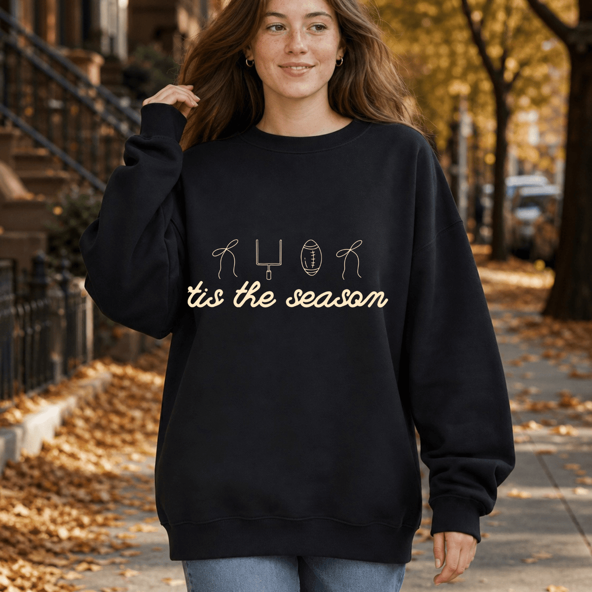 Women's Tis The Season Football Sweater - Kelso Designs