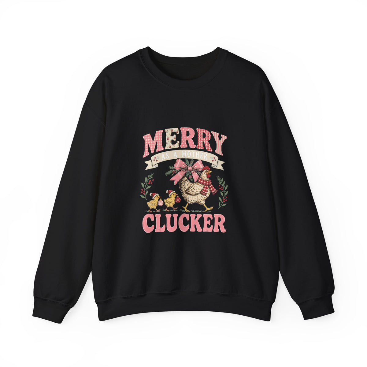 Merry Clucker Sweatshirt, Funny Christmas Chicken Crewneck, Farmhouse Holiday Sweatshirt, Chicken Lover Gift - Kelso Designs