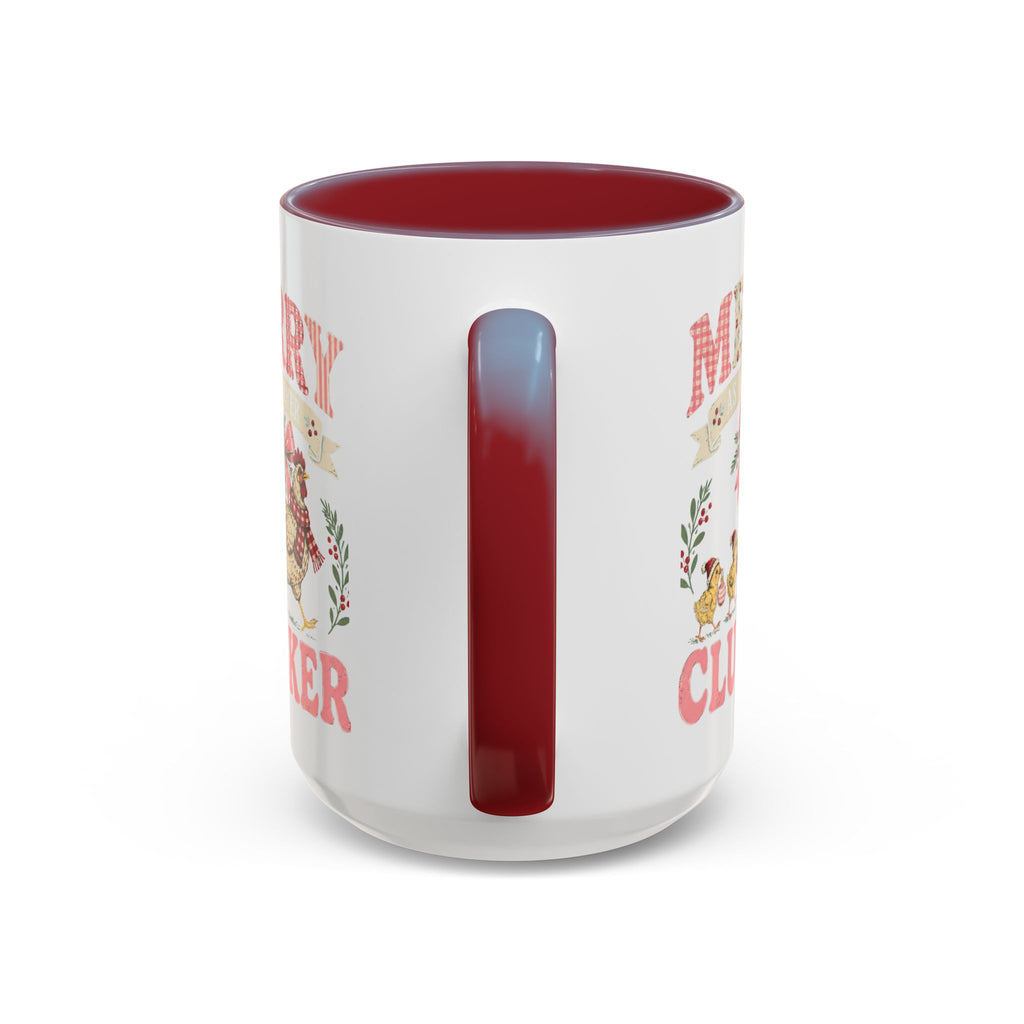 Funny Christmas Chicken Mug, Merry Clucker Coffee Cup, Farmhouse Christmas Mug, Chicken Lover Gift - Kelso Designs