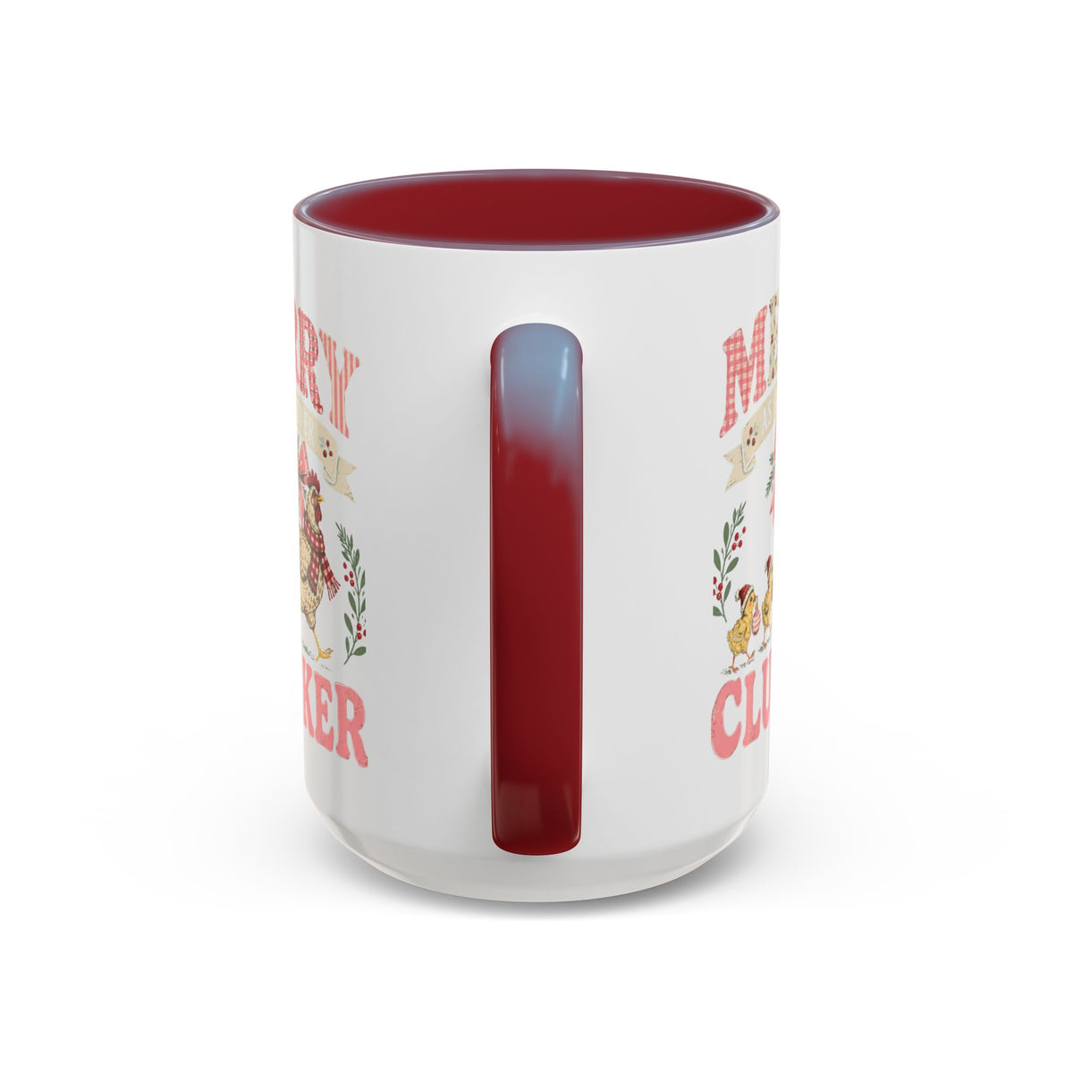Funny Christmas Chicken Mug, Merry Clucker Coffee Cup, Farmhouse Christmas Mug, Chicken Lover Gift - Kelso Designs