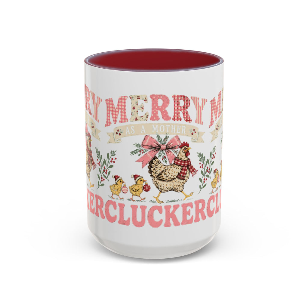 Funny Christmas Chicken Mug, Merry Clucker Coffee Cup, Farmhouse Christmas Mug, Chicken Lover Gift - Kelso Designs