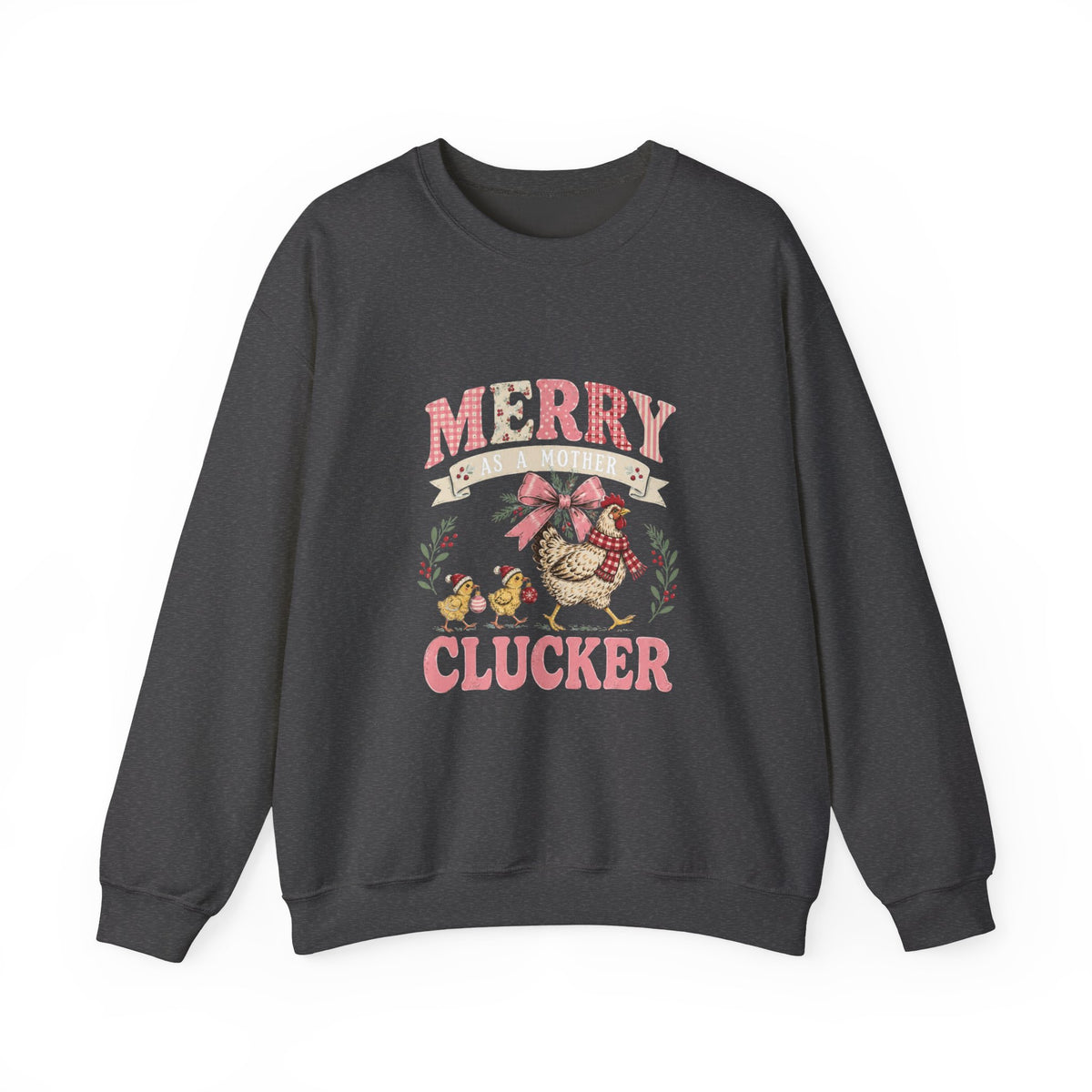 Merry Clucker Sweatshirt, Funny Christmas Chicken Crewneck, Farmhouse Holiday Sweatshirt, Chicken Lover Gift - Kelso Designs
