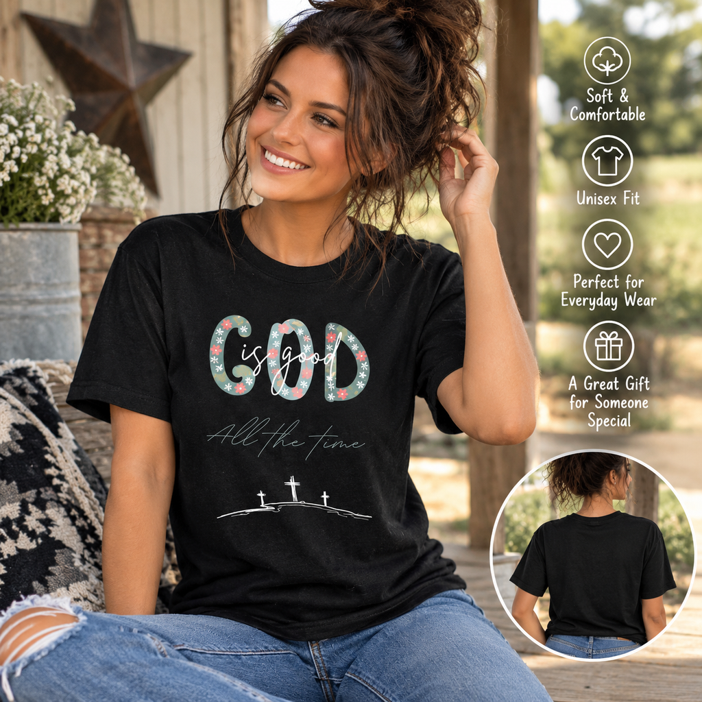 God Is Good All The Time Shirt | Faith Christian Graphic Tee