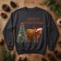 Cow Christmas Sweatshirt — "MOO-Y Christmas" Holiday Crewneck - Kelso Designs