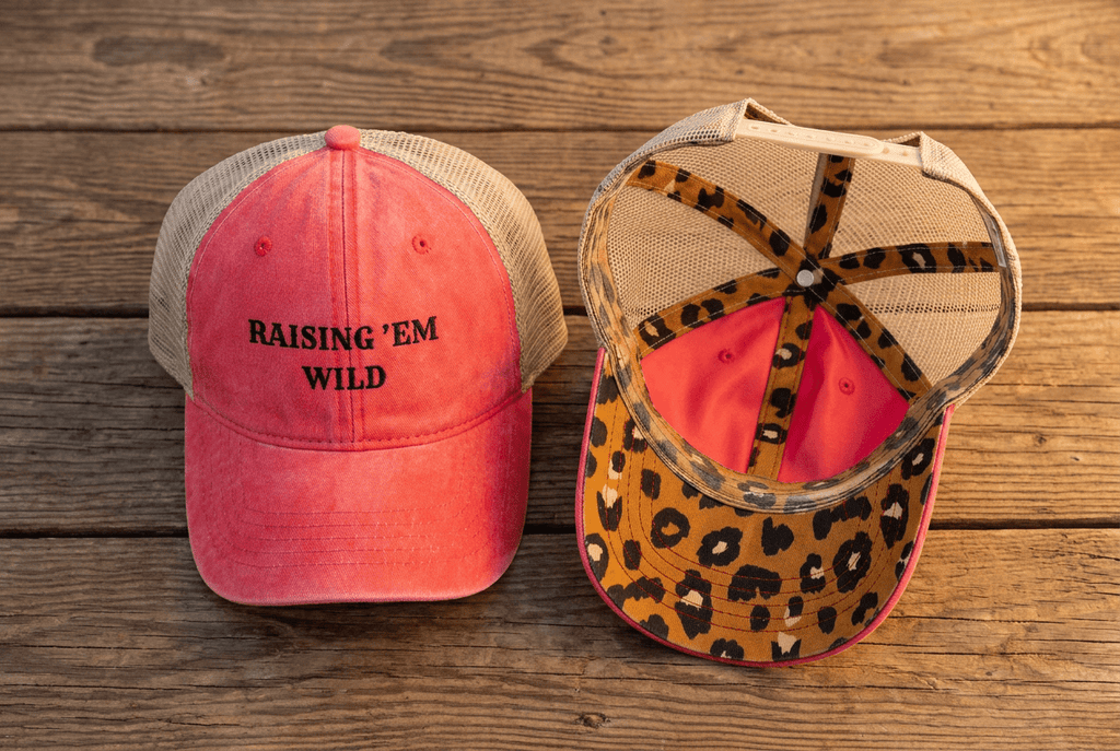 Raising 'Em Wild Trucker Hat | Distressed Snapback Cap - Kelso Designs