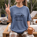 Grown in Wyoming Vintage Farm Tee | Barn, Field & Sunset Graphic | Cowboy State Pride - Kelso Designs