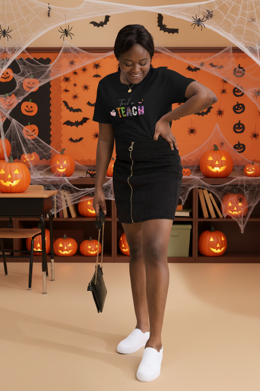 Trick or TEACH Halloween Teacher Shirt | Funny Teacher Tee