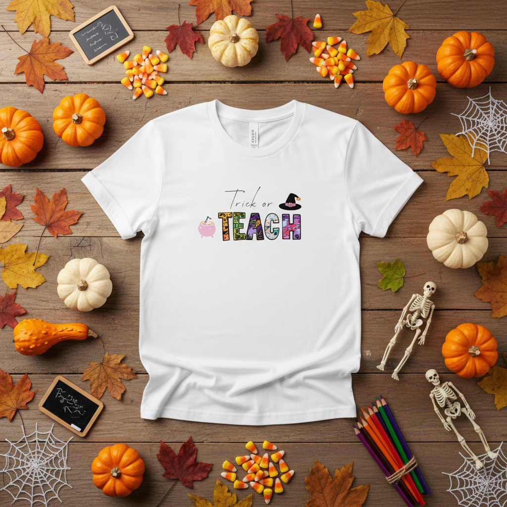 Trick or TEACH Halloween Teacher Shirt | Funny Teacher Tee