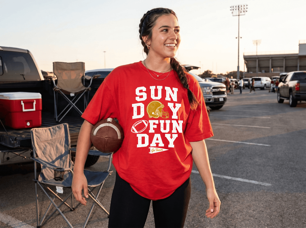 Sunday Funday Football Shirt Go Team Game Day Tee Football Fan Shirt - Kelso Designs