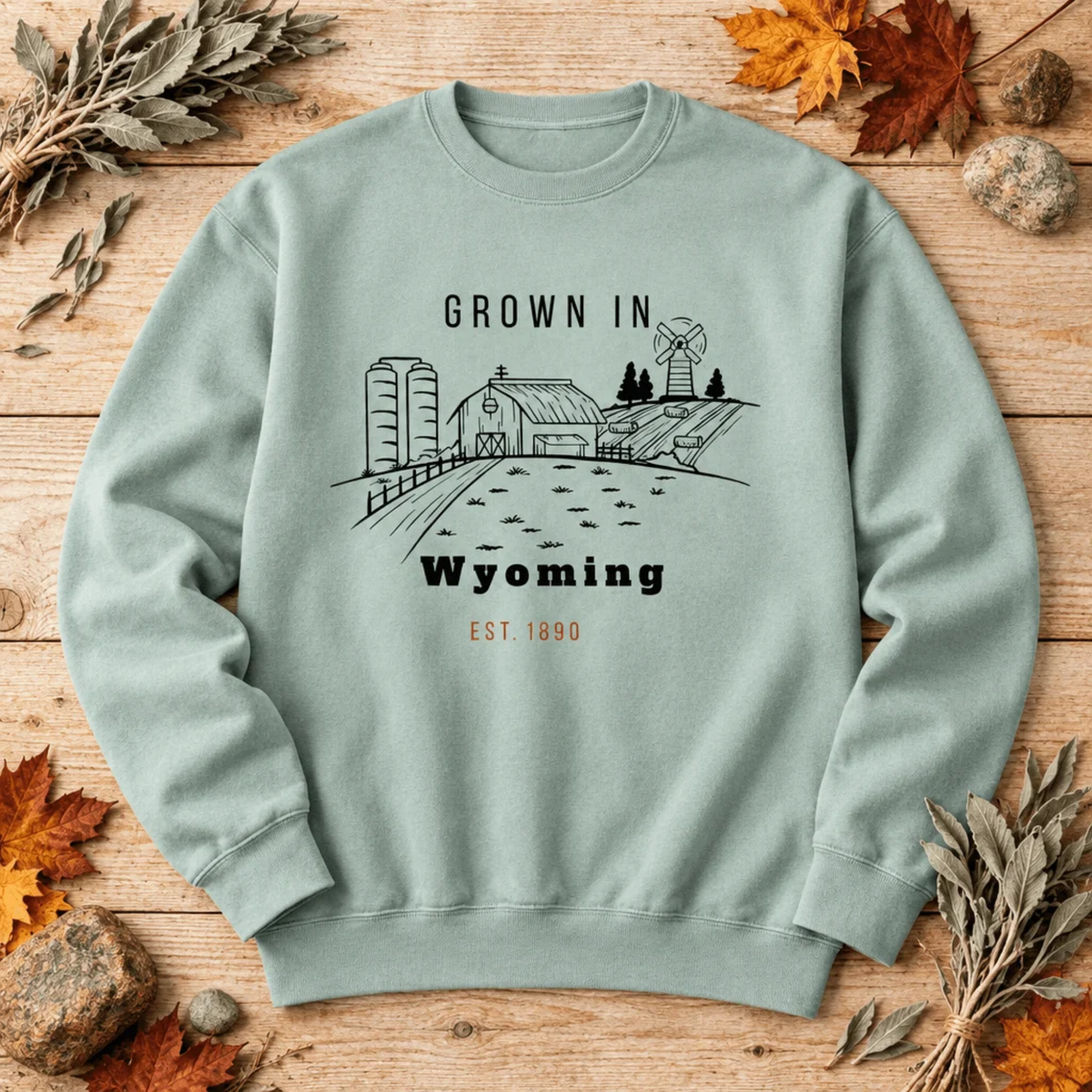 Grown in Wyoming Sweatshirt | Wyoming Pride Crewneck - Kelso Designs
