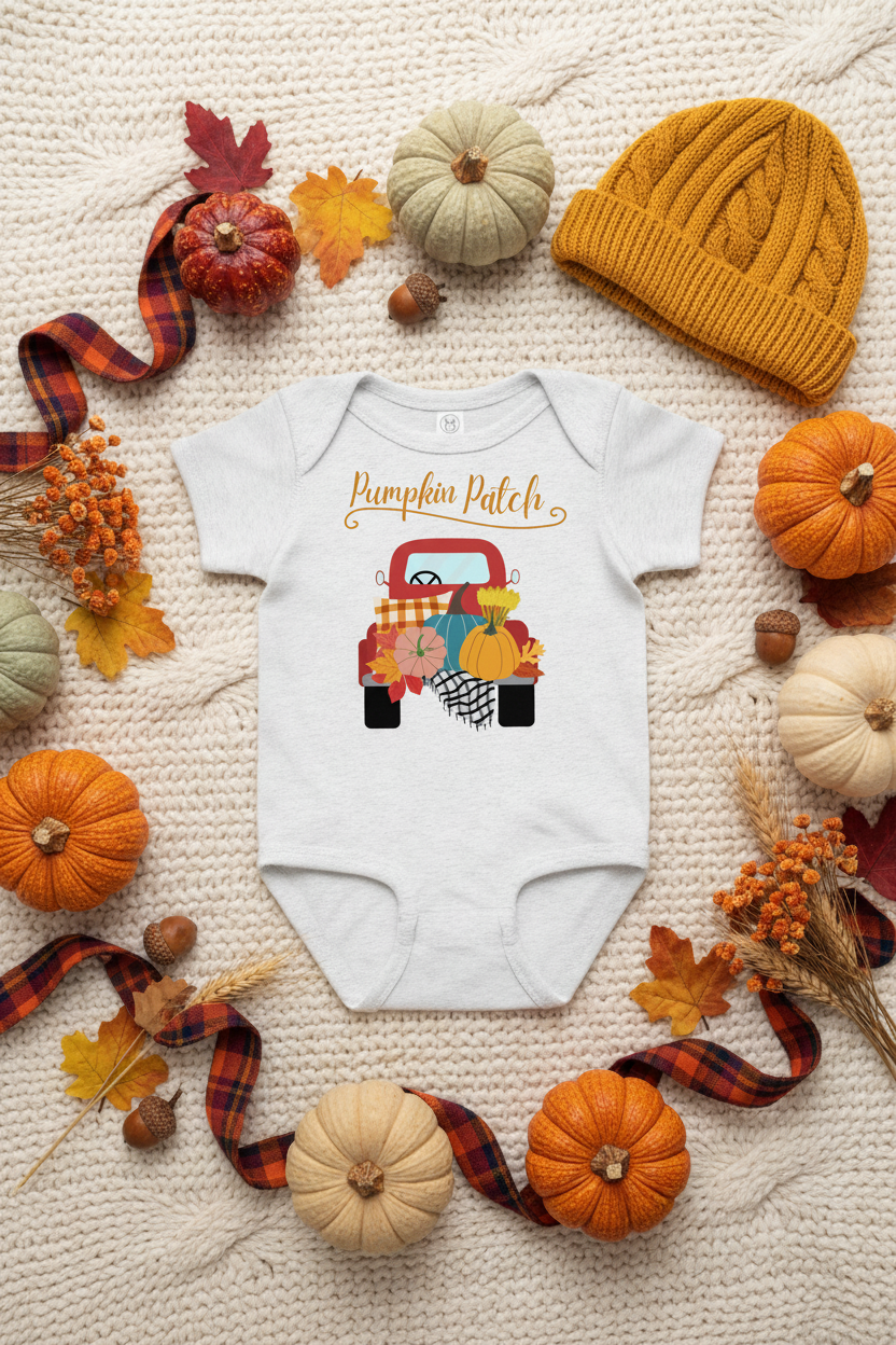 Baby Pumpkin Patch Flat Lay