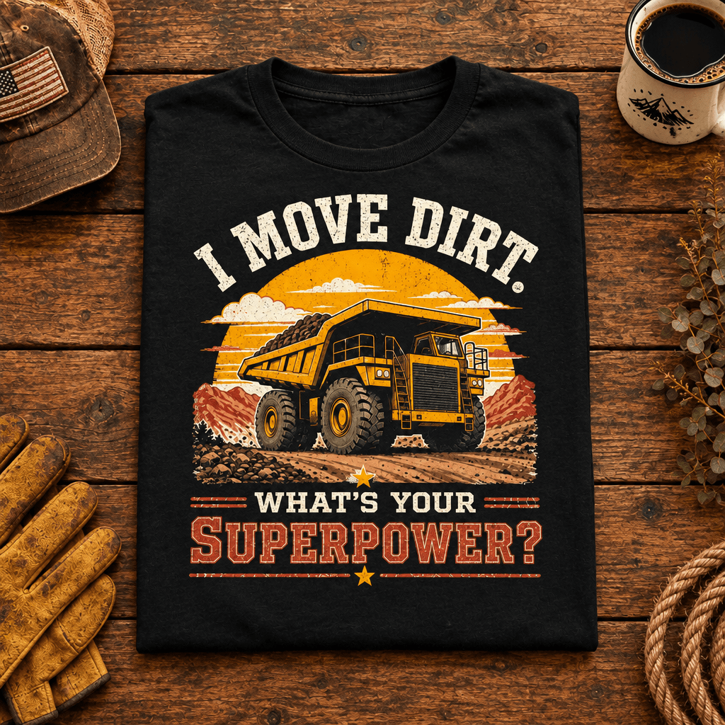 I Move Dirt — That's My Superpower Tee - Kelso Designs