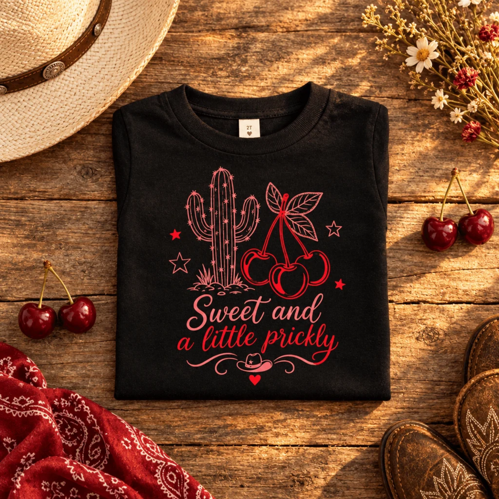Sweet and a Little Prickly Toddler Tee | Cactus Graphic Toddler Shirt - Kelso Designs