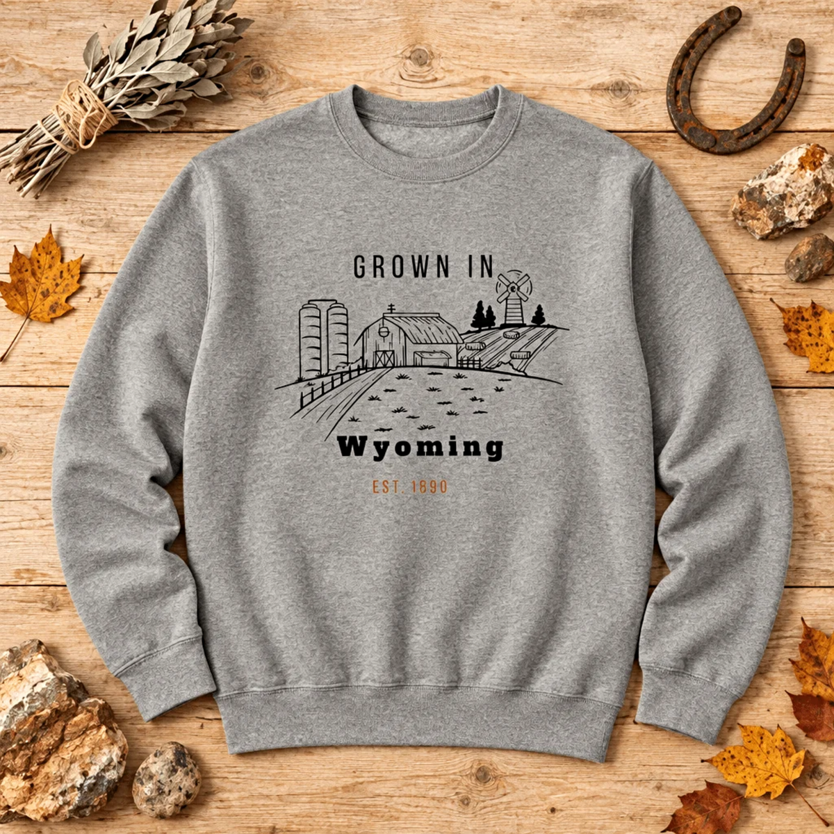 Grown in Wyoming Sweatshirt | Wyoming Pride Crewneck - Kelso Designs