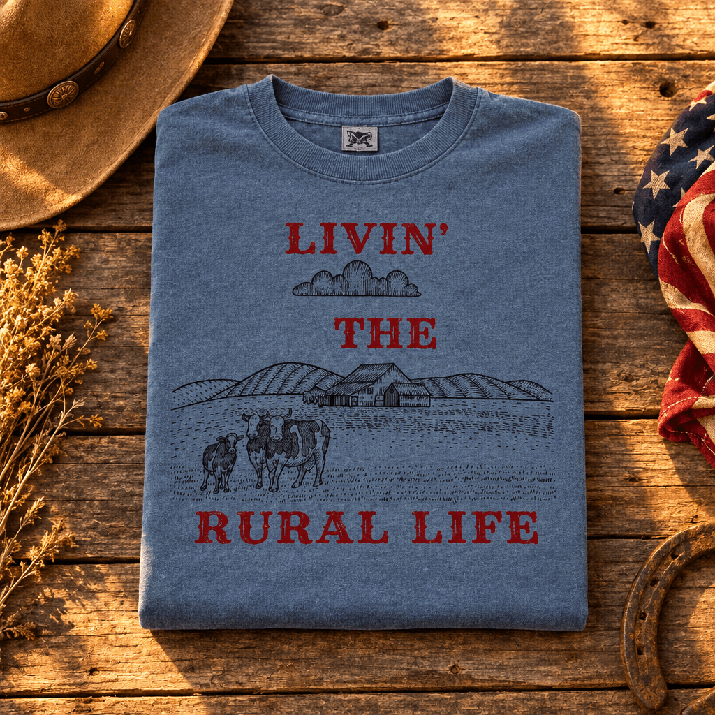 Livin’ the Rural Life T-Shirt | Vintage Western Country Girl Tee - Kelso Designs