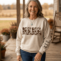 Personalized Cow Print "NANA" Sweatshirt, Western Nana Crewneck with Kids Names (Mother's Day Gift) - Kelso Designs