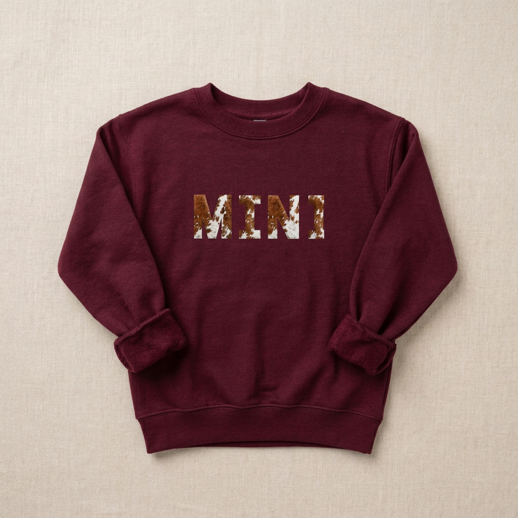 Maroon Mini sweatshirt flat lay