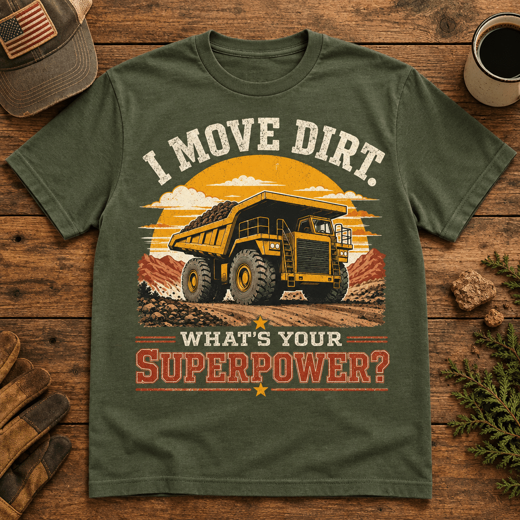 I Move Dirt — That's My Superpower Tee - Kelso Designs