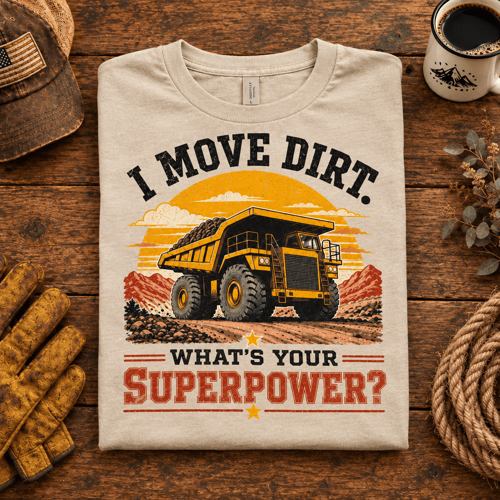 I Move Dirt — That's My Superpower Tee - Kelso Designs