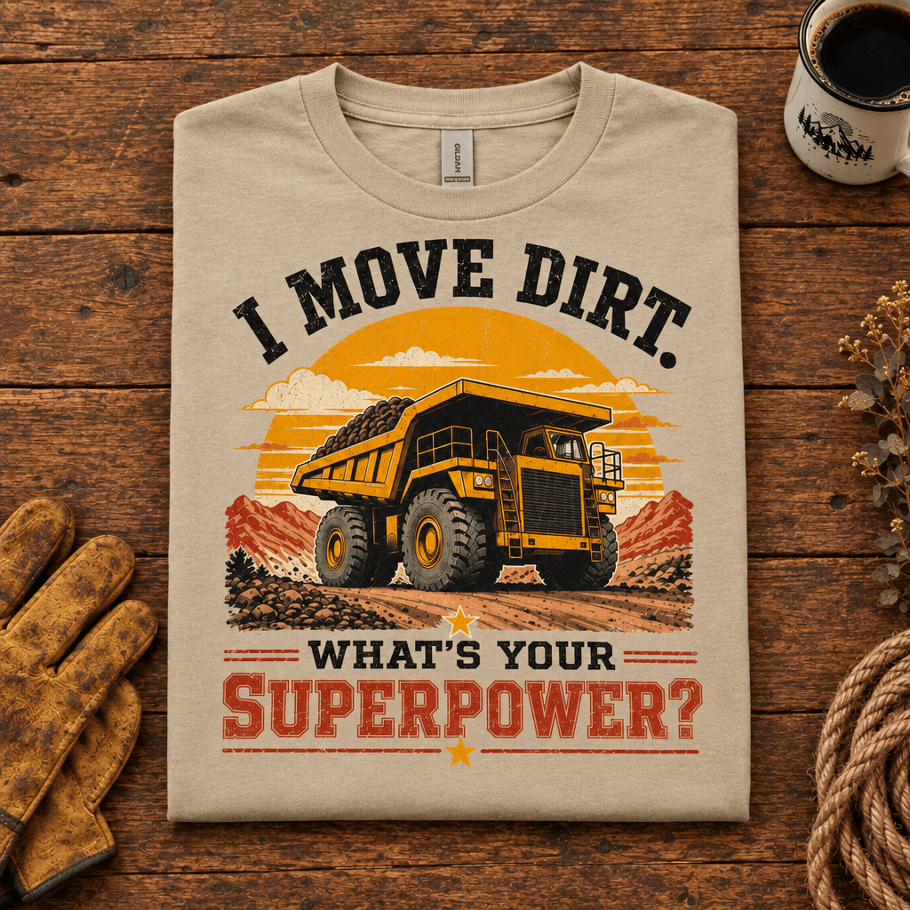 I Move Dirt — That's My Superpower Tee - Kelso Designs