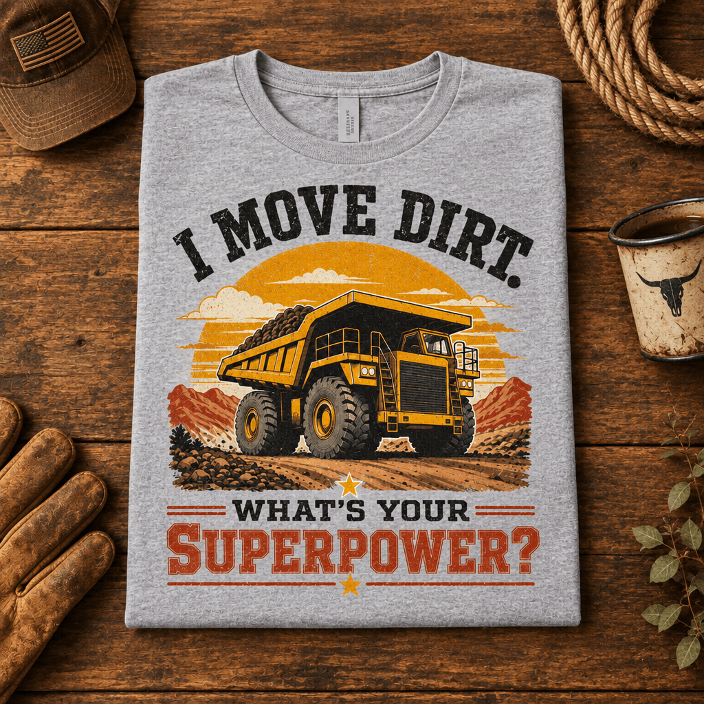 I Move Dirt — That's My Superpower Tee - Kelso Designs