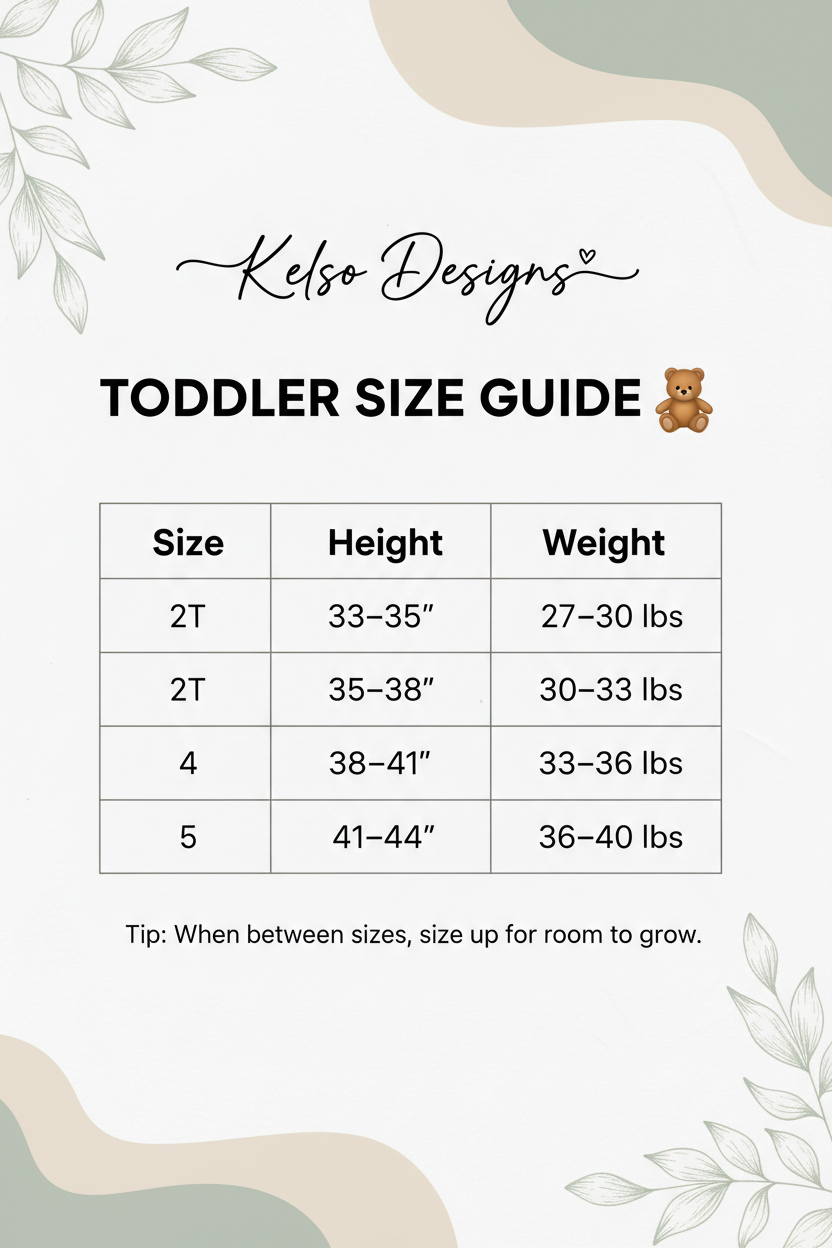 Toddler Size Guide
