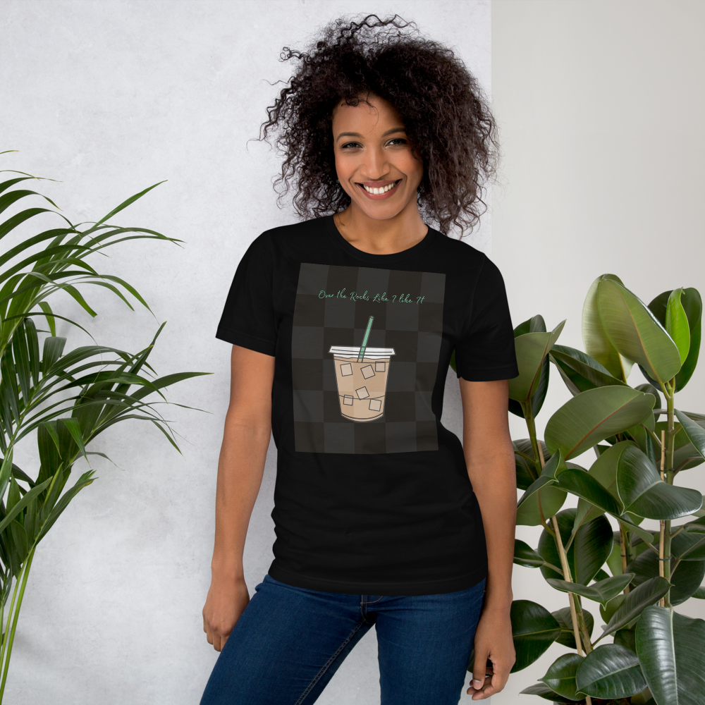 Iced Coffee Shirt | Over the Rocks Like I Like It Graphic Tee