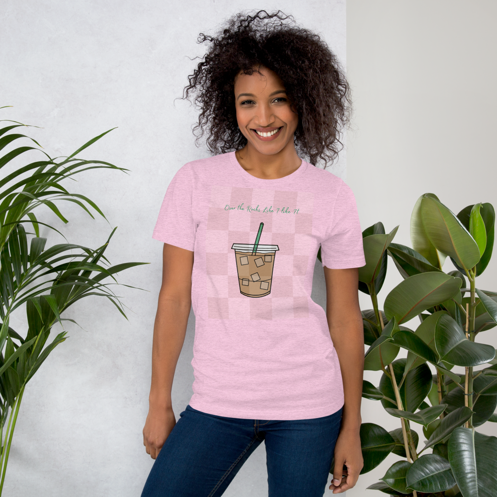 Iced Coffee Shirt | Over the Rocks Like I Like It Graphic Tee