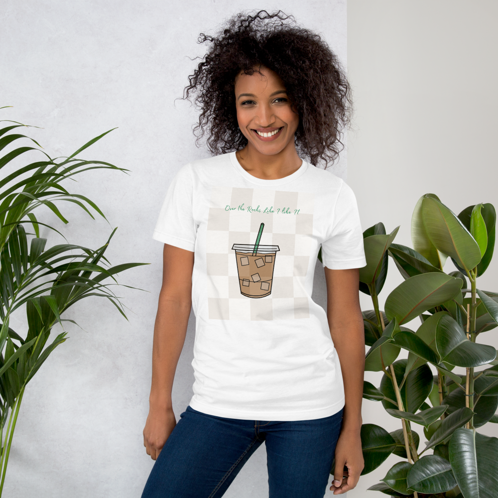 Iced Coffee Shirt | Over the Rocks Like I Like It Graphic Tee