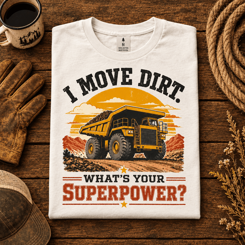 I Move Dirt — That's My Superpower Tee - Kelso Designs