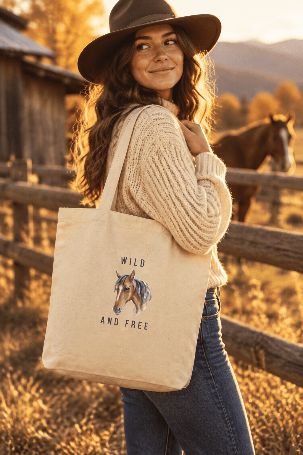 Wild and Free Horse Eco Tote Bag - Kelso Designs