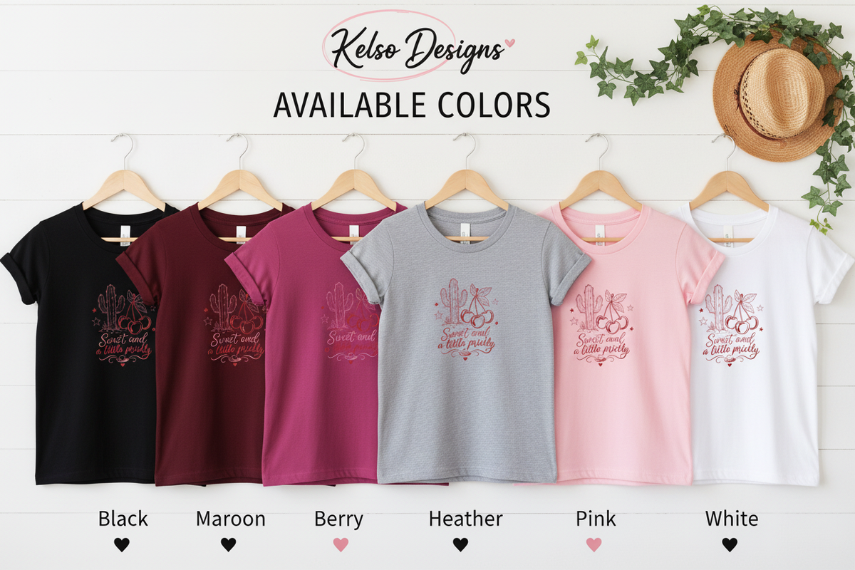 Youth Girls Sweet Prickly Color Chart
